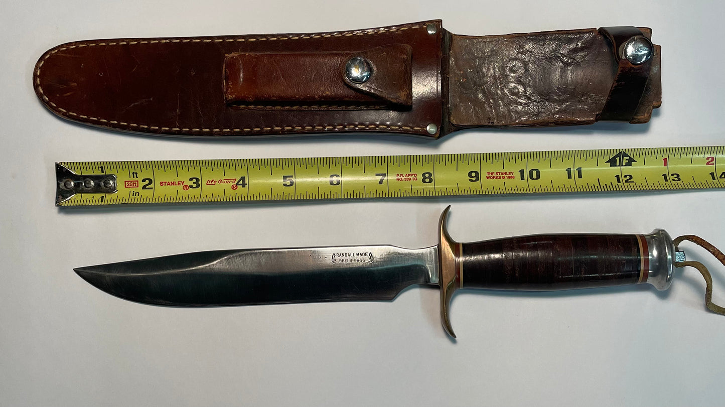 Rare Randall Made Knife Made In Springfield, MA WWII Fighter With Original Sheath