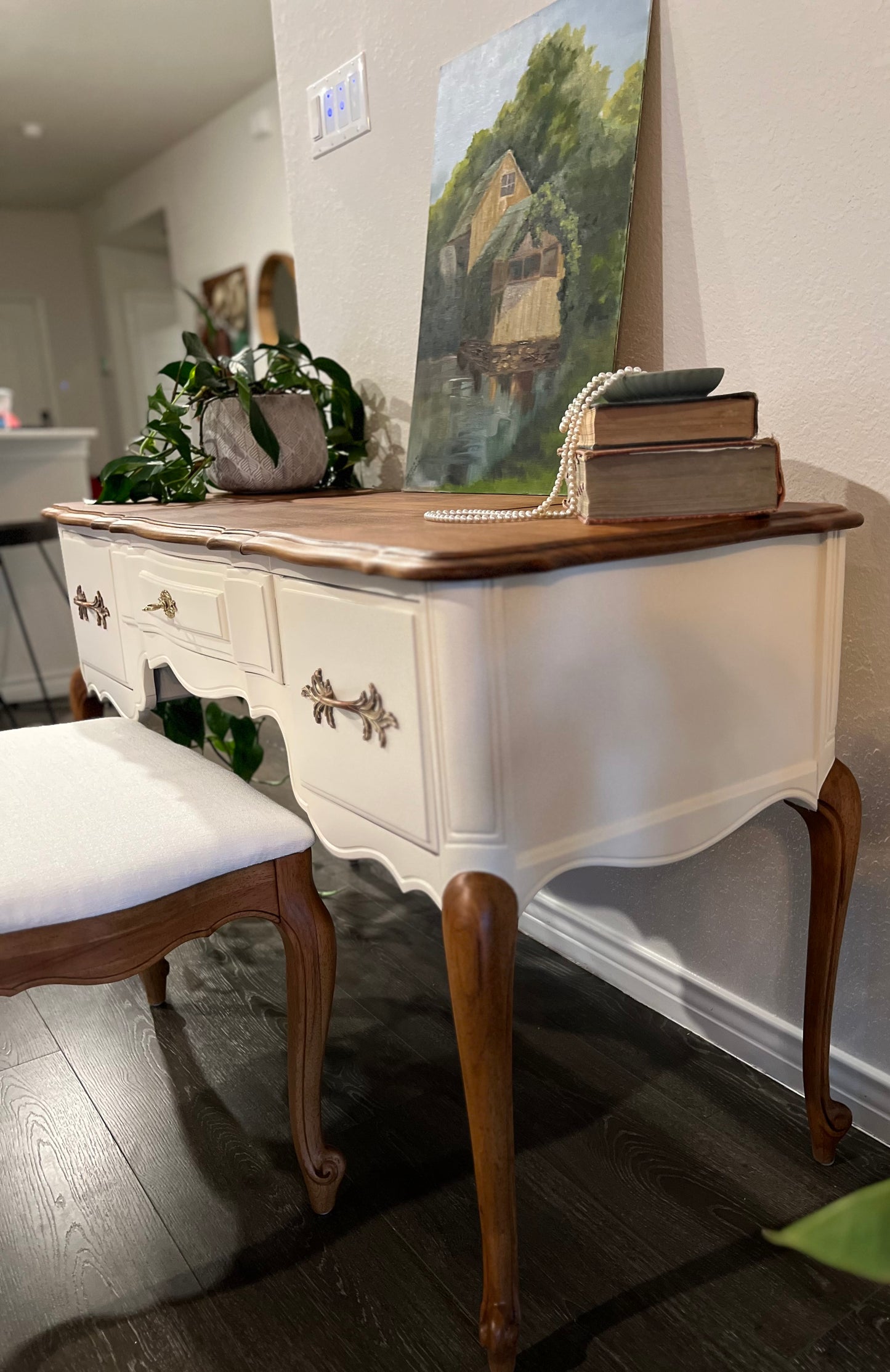 1940s French Provincial Narrow Vanity by Thomasville